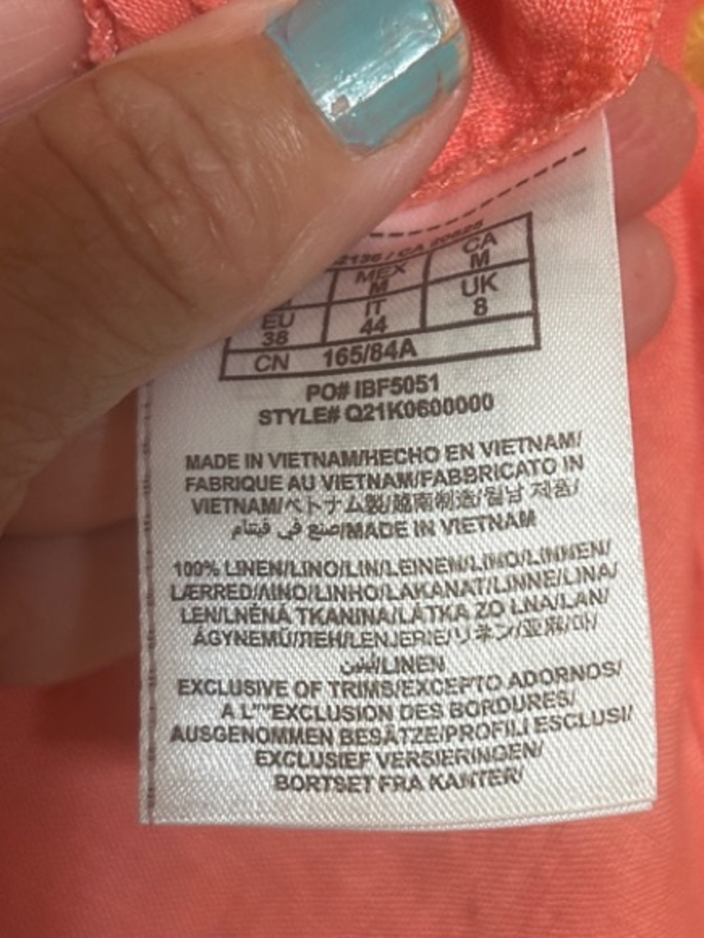 Guess Coral Snap Button Front Sleeveless Utility Linen-Cotton Dress Size M - Picture 7 of 7